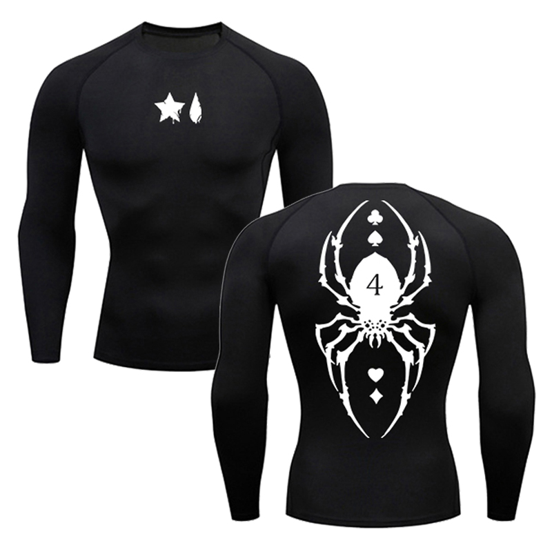 قميص ضغط مطبوع عنكبوت للرجال ، - مراجعة Base Layer Top وسعره