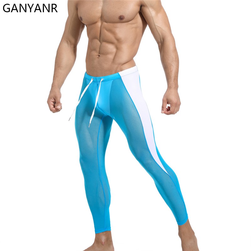 GANYANR-لباس ضيق للجري للرجال  - مراجعة Compression Long Pant وسعره