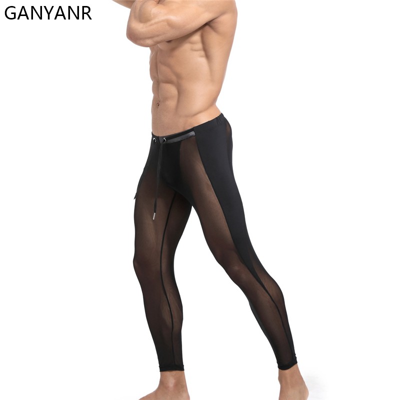 GANYANR-لباس ضيق للجري للرجال  - مراجعة Compression Long Pant وسعره