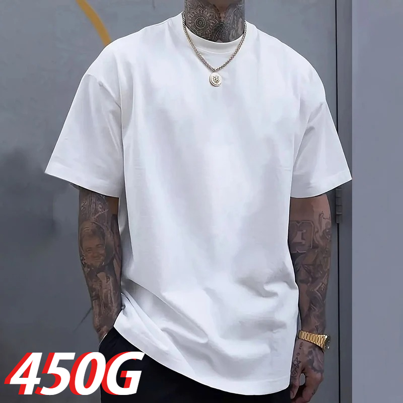 تي شيرت أسود ثقيل الوزن 450 جر - مراجعة Undershirt Crew Neck وسعره