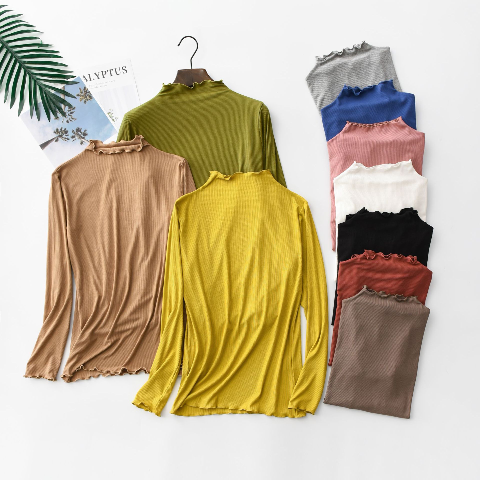 قميص نسائي بأكمام طويلة ، قميص - مراجعة Undershirt Crew Neck وسعره