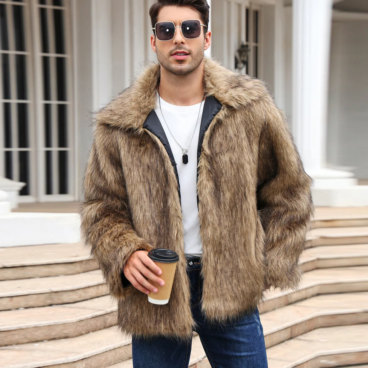 الرجال فو الثعلب الفراء سترة م - مراجعة Thermal Long John وسعره