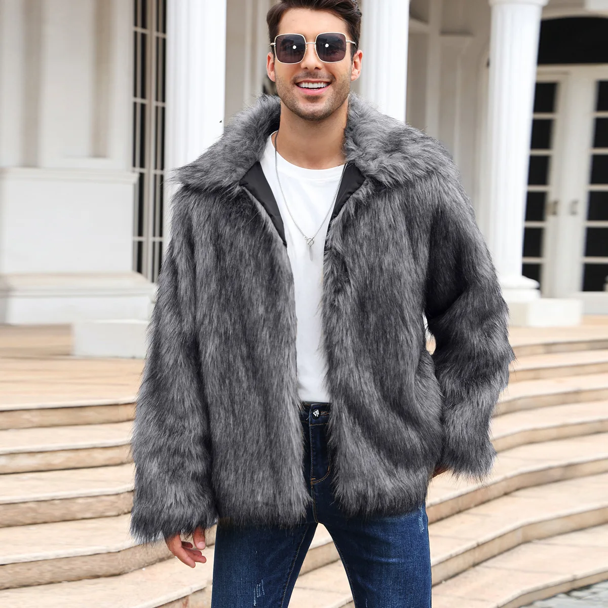 الرجال فو الثعلب الفراء سترة م - مراجعة Thermal Long John وسعره